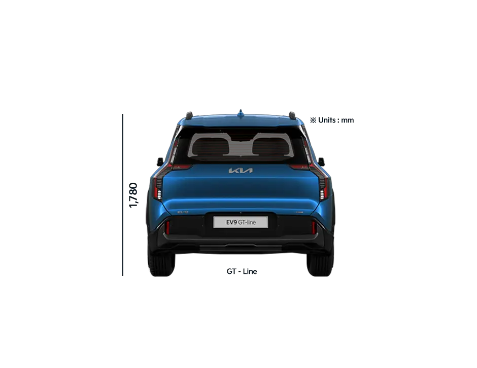 DIMENSI KIA EV9 TAMPAK BELAKANG KIA BANDUNG